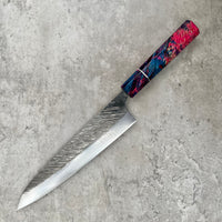 Custom Yu Kurosaki Fujin SG2 Hammered Gyuto 210 - Box elder burl