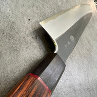 Custom Tadokoro Nakagawa White 2 Gyuto 240 mm Kurouchi Finish - Cocobolo, African Blackwood and vintage poker chip