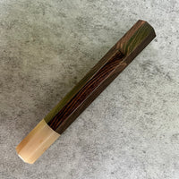 Japanese Knife handle (wa handle) for 240mm - African Blackwood and blonde