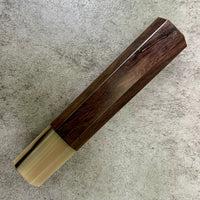Custom Japanese Knife handle (wa handle) for 165-210mm : East India Rosewood and blonde