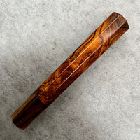 Custom Japanese Knife handle (wa handle) for 165-210mm : Ironwood burl and marbled horn