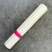 Custom Japanese Knife handle (wa handle) for 165-210mm : White Pearl and Pink