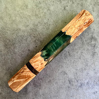Custom Japanese Knife handle (wa handle) for 240mm - Maple burl hybrid