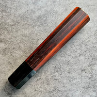 Hanoi Made Custom Japanese Knife handle (wa handle) for 240 : Siamese Rosewood and horn