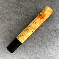 Custom Japanese Knife handle (wa handle) for 240mm - Canadian yellow cedar burl and horn