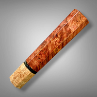 Custom Japanese Knife handle (wa handle) for 240-260mm : Dyed maple burl and spalted maple