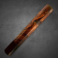 Custom Japanese Knife handle (wa handle) for 240mm - Desert Ironwood burl and horn