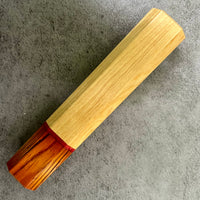 Custom Japanese Knife handle (wa handle) for 165-210mm : Real Ceylon Satinwood and Cocobolo with vintage poker chip