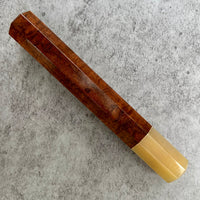 Custom Japanese Knife handle (wa handle) for 240mm - Ringed Gidgee and blonde horn