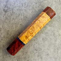 Custom Japanese Knife handle (wa handle) for 165-210mm : Cheese wood burl and cocobolo