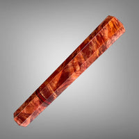 Custom Japanese Knife handle (wa handle) for 165-210 mm: Maple Burl and vintage poker chip | Sugi Cutlery