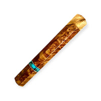 Japanese Knife handle (wa handle) for 240-260mm : Amboyna Burl and Turquoise