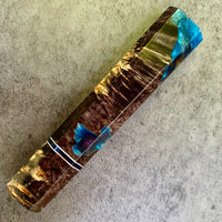 Custom Japanese Knife handle (wa handle) for 240mm - Dyed Canadian Yellow cedar hybrid