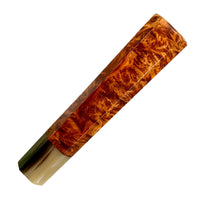 Custom Japanese Knife handle (wa handle) for 240-260 mm - Amboyna burl and marbled horn