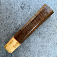 Custom Japanese Knife handle (wa handle) for 165-210 mm knife : Claro walnut and olive