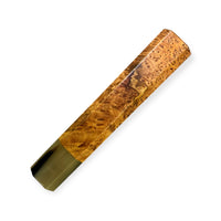 Custom Japanese Knife handle (wa handle) for 240-260 mm : Thuya Burl and Marbled Horn