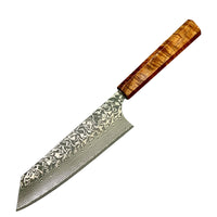 Custom Yoshimi Kato SG2 Black Nickel Damascus Bunka 170mm - Hawaiian Koa