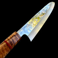 Custom Tadokoro Nakagawa mirror polish Ginsan 3 Gyuto 260 (243 Edge) - Hawaii Koa and vintage poker chip