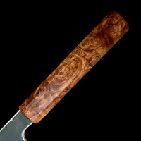 Sugi Tadokoro Tanaka Aogami Super Gyuto 240 Kurouchi Finish - Honduran Rosewood Burl