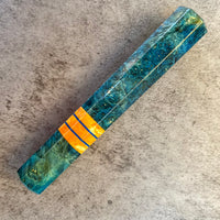Custom Japanese Knife handle (wa handle) for 165-225 mm : Dyed box elder burl