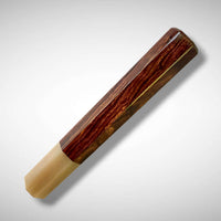 Custom Japanese Knife handle (wa handle) for 165-210 mm: Desert Ironwood and blonde