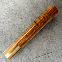 Custom Japanese Knife handle (wa handle) for 165- 210 mm knife : Tasmanian Blackwood and blonde