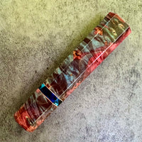 Custom Japanese Knife handle (wa handle) for 165-210mm : Dyed box elder