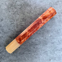 Custom Japanese Knife handle (wa handle) for 240mm - Very rare Siamese rosewood burl and blonde