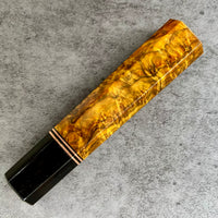 Custom Japanese Knife handle (wa handle) for 210mm - Chittum burl and horn