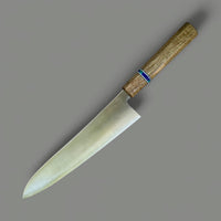 Custom Hatsukokoro Hayabusa SG2 Gyuto 240mm - Dyed curly mango