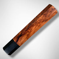 Custom Japanese Knife handle (wa handle) for 240 mm: Cocobolo burl and buffalo horn