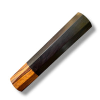 Custom Japanese Knife handle (wa handle) for 165-210 mm: CITES African Blackwood and desert ironwood