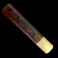 Custom Japanese Knife handle (wa handle) for 240mm - Curly Narra and blonde