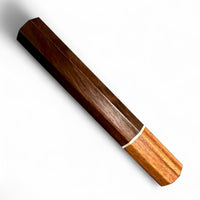 Custom Japanese Knife handle (wa handle) for 165-210 mm: Malaysian Blackwood and Morado