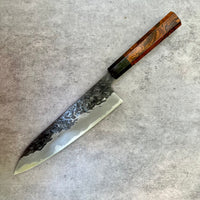 Custom Manaka Kisuke Aogami 1 Gyuto 210mm - Desert Ironwood and horn