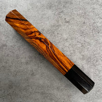 Custom Japanese Knife handle (wa handle) for 165-210mm - Desert Ironwood and horn