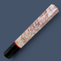 Custom Japanese Knife handle (wa handle) for 240mm - Maple and African Blackwood