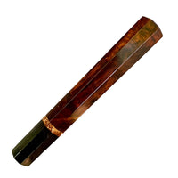 Custom Japanese Knife handle (wa handle) for 165-210 mm - Dark desert ironwood burl and horn