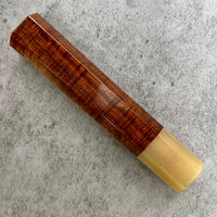 Custom Japanese Knife handle (wa handle) for 240mm - Ringed Gidgee and blonde horn