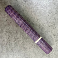 Custom Japanese Knife handle (wa handle) for 240mm - Purple dyed curly maple