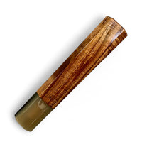 Custom Japanese Knife handle (wa handle) for 165-210 mm: Curly Tasmanian Blackwood and Marbled horn