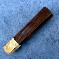Custom Japanese Knife handle (wa handle) for 165-210mm - Malaysian Blackwood and Canadian yellow cedar