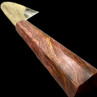 Custom Tetsujin Ukibasiage Ginsanko Gyuto 240 mm : D-shaped Cocobolo