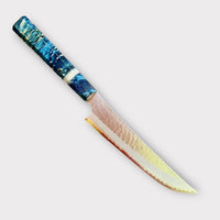 Custom Nigara Hamono SG2 Butcher knife, 170 mm - Box Elder Burl