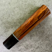 Custom Japanese Knife handle (wa handle) for 165-210mm : Cocobolo and horn with vintage poker chip