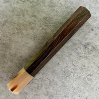 Japanese Knife handle (wa handle) for 240mm - African Blackwood and blonde