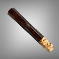 Custom Japanese Knife handle (wa handle) for 165-210 mm: Desert ironwood and Japanese elm burl
