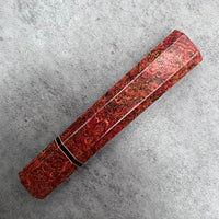 Custom Japanese Knife handle (wa handle) for 240mm - Red dyed black ash bu