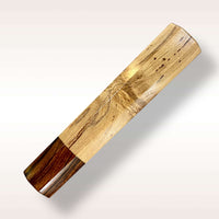 Custom Japanese Knife handle (wa handle) for 165-210 mm: Spalted Sycamore and desert ironwood