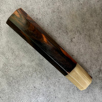 Custom Japanese Knife handle (wa handle) for 165-210mm : Figued mun ebony and blonde horn